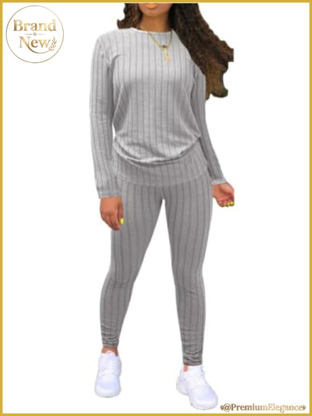 Women's 2 Piece Lounge Set Long Sleeve Top Pants Tracksuit Casual